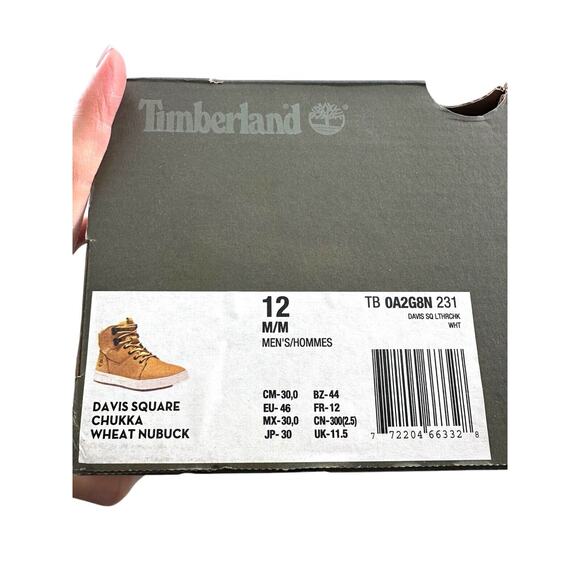 NWB Timberland ReBOTL Davis Square Waterproof Wheat Leather Chukka Boots Sz 12 - Picture 13 of 13